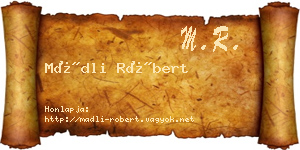 Mádli Róbert névjegykártya