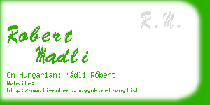robert madli business card