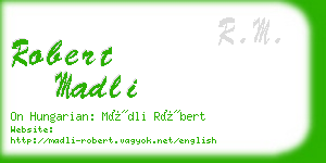 robert madli business card